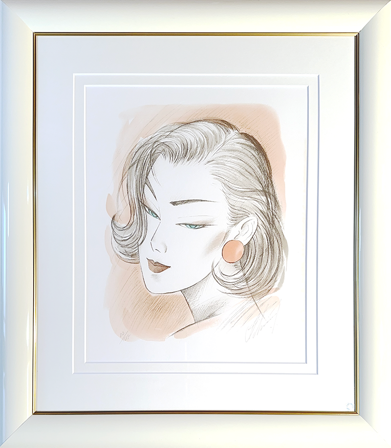 思い出の夏　鶴田一郎　121/125 リトグラフ版画　直筆サイン　作品証明書付き 思い出の夏 鶴田一郎 121/125 リトグラフ版画 直筆サイン 作品